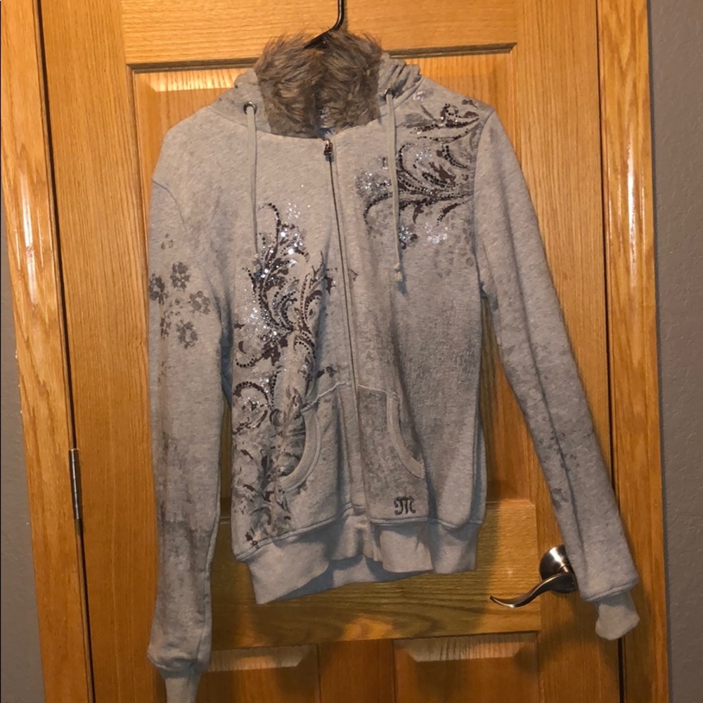 Miss me zip up hoodie